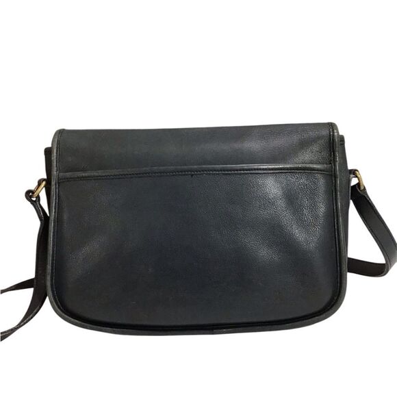 Vintage Coach Blue/Black City Bag 9790 Leather Shoulder Crossbody Bag - Picture 5 of 16